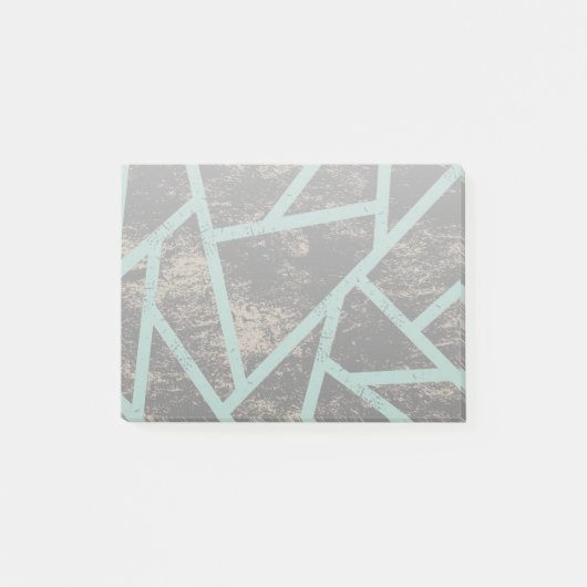 緑淡い色の色モザイク模様 ポストイット (正面)