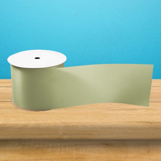 緑淡い色の色無地の サテンリボン