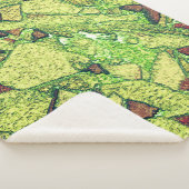 緑淡い色の色絵を描黄色火山石デザイン シェルパブランケット (3/4)