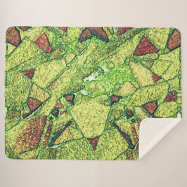 緑淡い色の色絵を描黄色火山石デザイン シェルパブランケット