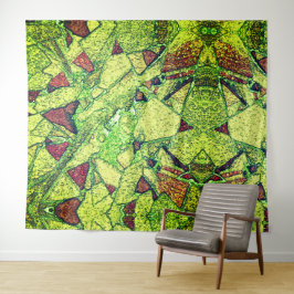 緑淡い色の色絵を描黄色火山石デザイン タペストリー