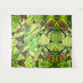 緑淡い色の色絵を描黄色火山石デザイン タペストリー (正面(横))