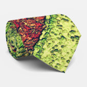 緑淡い色の色絵を描黄色火山石デザイン ネクタイ (ロール)