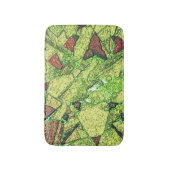 緑淡い色の色絵を描黄色火山石デザイン バスマット (正面縦)