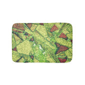 緑淡い色の色絵を描黄色火山石デザイン バスマット (正面)