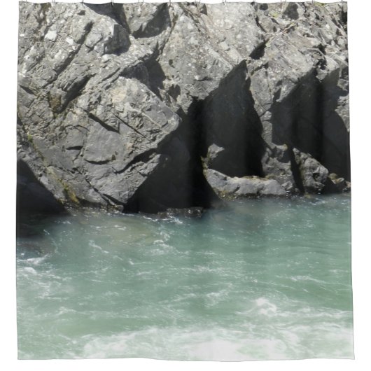 緑淡い色の花崗岩スパ シャワーカーテン (正面)