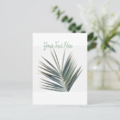 緑淡い色の葉 ポストカード (スタンド正面)