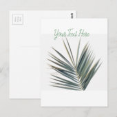 緑淡い色の葉 ポストカード (正面/裏面)