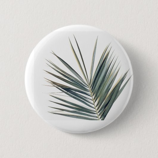 緑淡い色の葉 缶バッジ (正面)