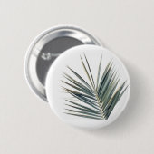 緑淡い色の葉 缶バッジ (正面&裏面)
