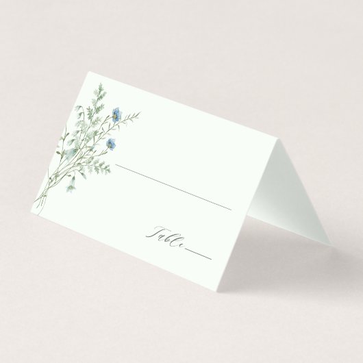 緑淡い色の野エレガント花結婚座席表 (正面)