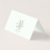緑淡い色の野エレガント花結婚座席表 (裏面)