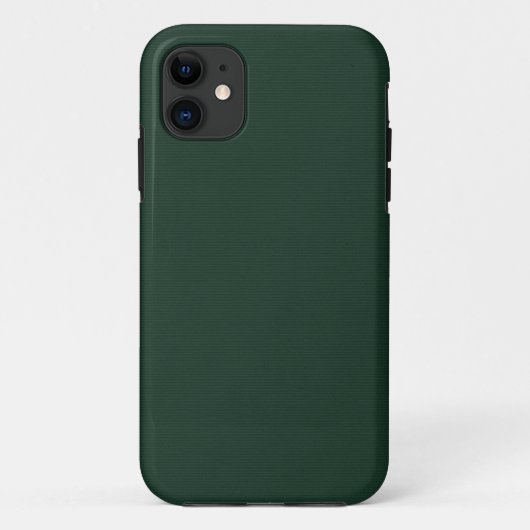 緑無地の色の濃い森の緑の背景TE Case-Mate iPhoneケース (裏面)
