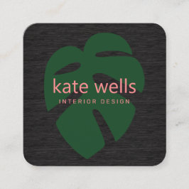 緑熱帯葉樹 スクエア名刺