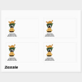 緑熱狂するのカモの実違う現 長方形シール (シート)