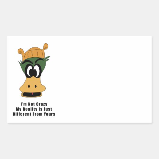 緑熱狂するのカモの実違う現 長方形シール (正面)