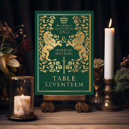 緑王室の中世ライオ結婚ン テーブルナンバー