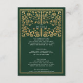 緑王室の中世結婚刀詳細 エンクロージャーカード (正面)