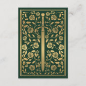 緑王室の中世結婚刀詳細 エンクロージャーカード (裏面)