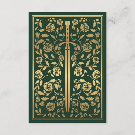 緑王室の中世結婚刀詳細 エンクロージャーカード (裏面)