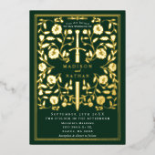 緑王室の中世結婚刀 箔招待状 (正面)