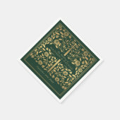 緑王室の中世金ゴールド結婚剣 スタンダードカクテルナプキン (角)