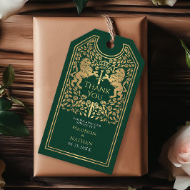 緑王室の獅子中世結婚剣 ギフトタグ