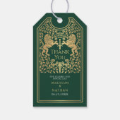 緑王室の獅子中世結婚剣 ギフトタグ (裏面)