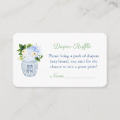 緑男女兼用淡い色の生姜の瓶おむつラッフル エンクロージャーカード (正面)