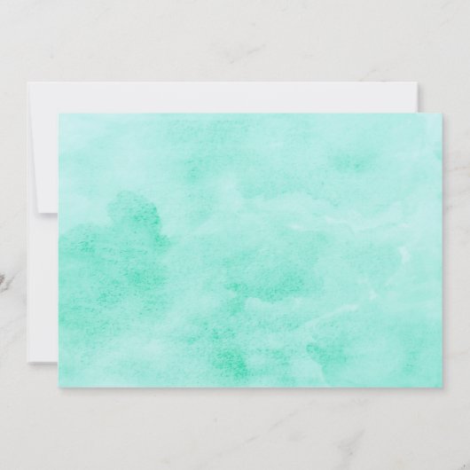 緑男女兼用男の子の森の赤ちゃんシャワー 招待状 (裏面)