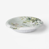 緑男女兼用色の金ゴールド文字ベビーシャワー ペーパーボウル (傾斜あり)