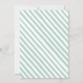 緑男女兼用象の赤ちゃんシャワー 招待状 (裏面)