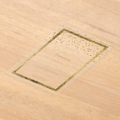 緑白エレガント金ゴールド紙吹雪卒業 アクリル招待状 (レイダウン)