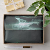 緑白熱［赤熱］光を放つ竜の神話的な生き物の切り離し 薄葉紙 (ギフト)