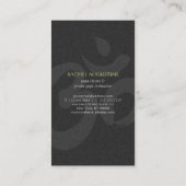 緑白熱［赤熱］光を放つ葉とOMシンボルヨガインストラクター 名刺 (裏面)