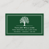 緑白芝気に造園ツリーサービス 名刺 (正面)