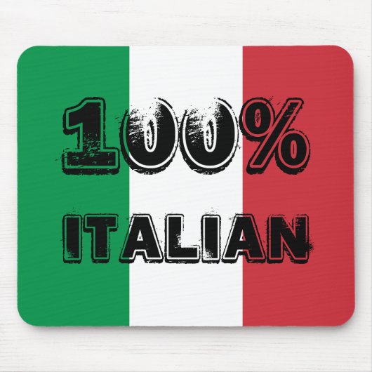緑白赤三色旗 100% イタリア製 マウスパッド (正面)