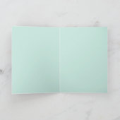 緑目のタビー猫の空白グリーティングカード カード (内部)