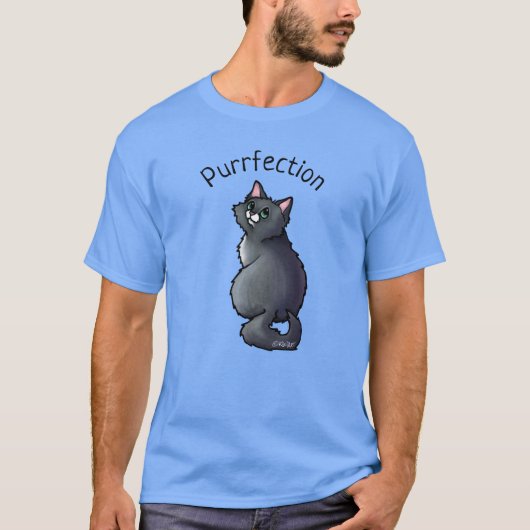緑目の猫 Tシャツ (正面)