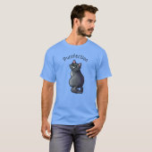 緑目の猫 Tシャツ (正面フル)