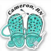 緑看護キャッグ&シリンジモノグラム防水 シール (正面)