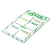 緑看護病態生理学テンプレート ノートパッド (アングル)