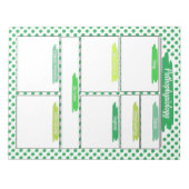 緑看護病態生理学テンプレート ノートパッド (正面)