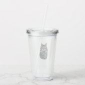 緑眼の猫 アクリルタンブラー (裏面)