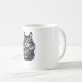 緑眼の猫 コーヒーマグカップ (正面右)