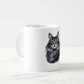 緑眼の猫 コーヒーマグカップ (正面左)