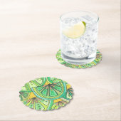 緑石灰火型のホタテ型コースター ペーパーコースター (インサイチュ)