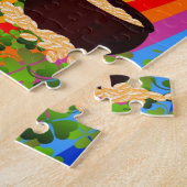 緑祝を着たキッズセントパトリックの日 ジグソーパズル (側面)