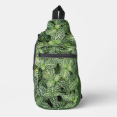 緑神経植物離れフローラ スリングバッグ (正面)