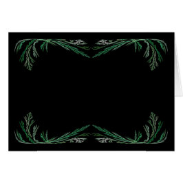 緑空白のと黒のフラクタルを使用したカー縁どド